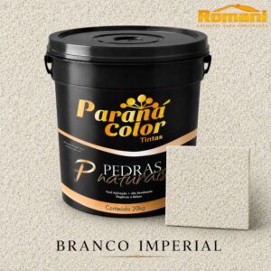REVESTIMENTO ACRILICO PEDRAS NATURAIS 20KG BRANCO IMPERIAL PARANA COLOR