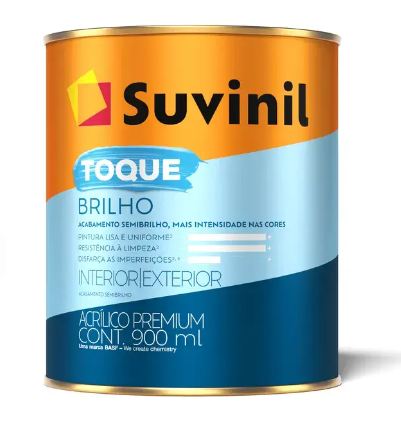 fc9640b4-76cd-4cdd-93b9-7c49a520acc1 TINTA ACRILICA SEMI-BRILHO TOQUE BRILHO 0,9L BRANCO NEVE SUVINIL