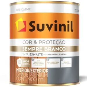 ESMALTE SOLVENTE BRILHANTE SEMPRE BRANCO 0,9L SUVINIL
