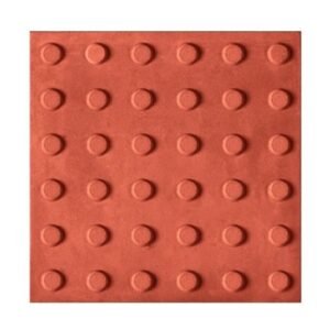 PISO TATIL ALERTA VERMELHO 30X30CM 20MM UNIDADE