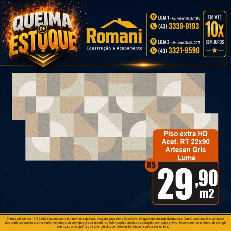 REVESTIMENTO REGUA LUME ARTESAN GRIS ACET RT 22X90 (1,80)*