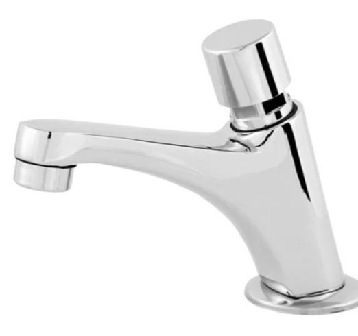 TORNEIRA AUTOMATICA 1794 BANCADA BICA BAIXA METAL CROMADA RAINHA