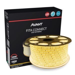 063f716a-d2b0-4b10-85aa-b9d86f2f230b FITA LED EXTERIOR CONNECT IP65 10WM BRANCO NEUTRO 2700K 127V AVANT METRO