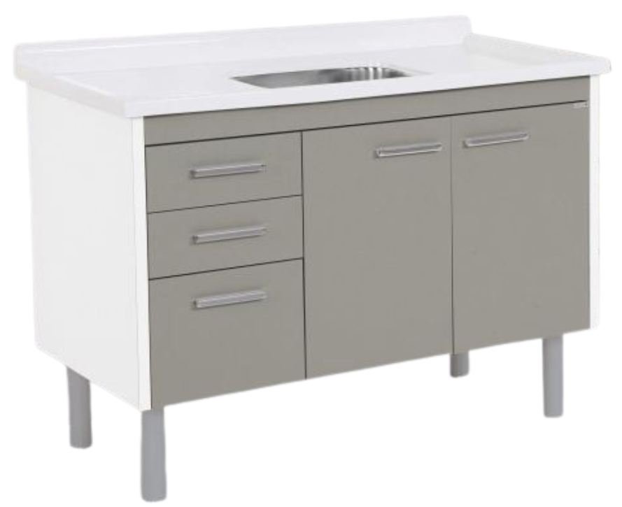 Armario Cozinha 1,20m Valenza 116x50cm Giunduia Rorato 560141 (sem Pia)