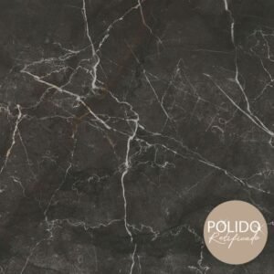 PISO POLIDO RETIFICADO NERO ELEVATO BLACK 66X66 FORMIGRES (2,18)