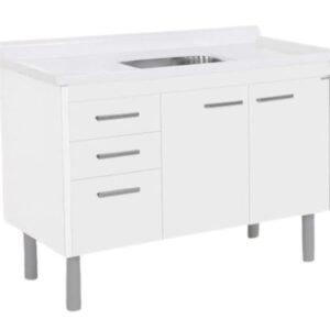 ARMARIO COZINHA 1,20M VALENZA 116X50CM BRANCO RORATO 560141 (SEM PIA)