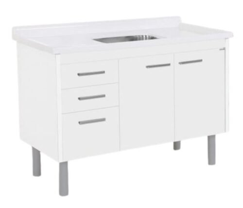 ARMARIO COZINHA 1,20M VALENZA 116X50CM BRANCO RORATO 560141 (SEM PIA)