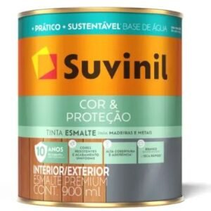 ESMALTE BASE DE AGUA BRILHANTE COR E PROTECAO SUVINIL 0,9L BRANCO