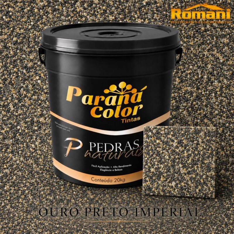 REVESTIMENTO ACRILICO PEDRAS NATURAIS 20 KG OURO PRETO PARANA COLOR