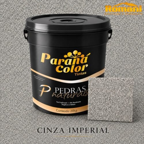 REVESTIMENTO ACRILICO PEDRAS NATURAIS 20KG CINZA IMPERIAL PARANA COLOR