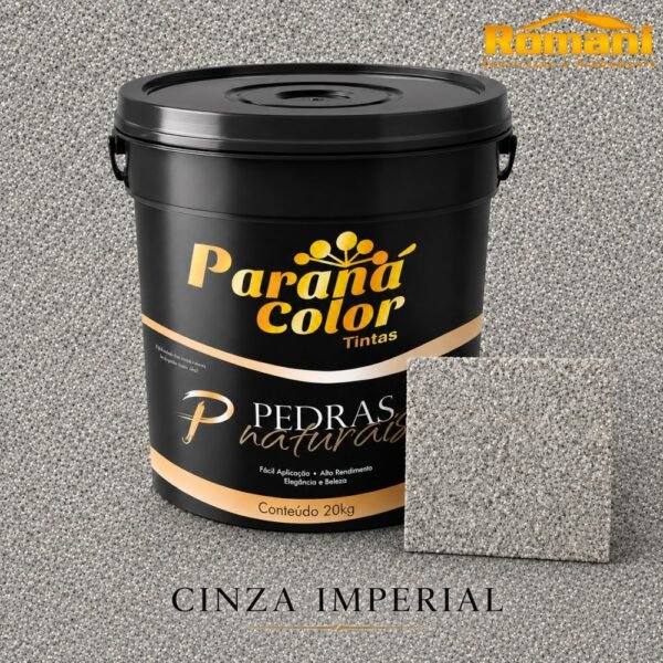 REVESTIMENTO ACRILICO PEDRAS NATURAIS 20KG CINZA IMPERIAL PARANA COLOR