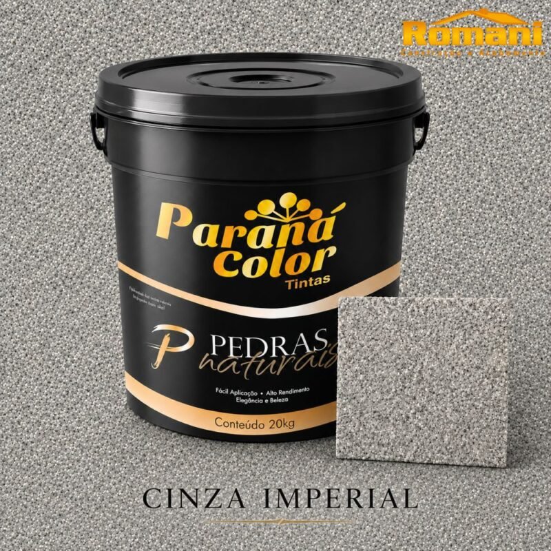 d0394743-2801-49e8-886f-d3c29cf54fdb REVESTIMENTO ACRILICO PEDRAS NATURAIS 20KG CINZA IMPERIAL PARANA COLOR
