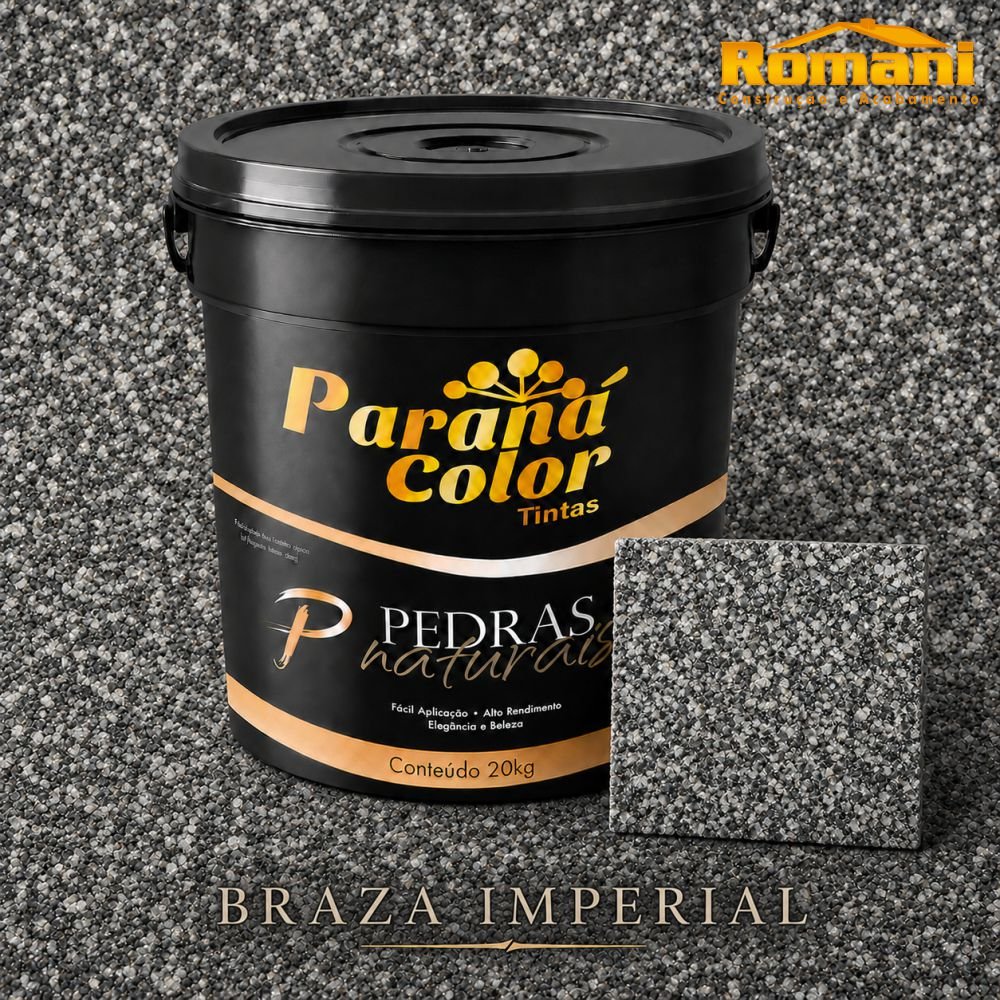 Revestimento Acrilico Pedras Naturais 20kg Braza Imperial Parana Color