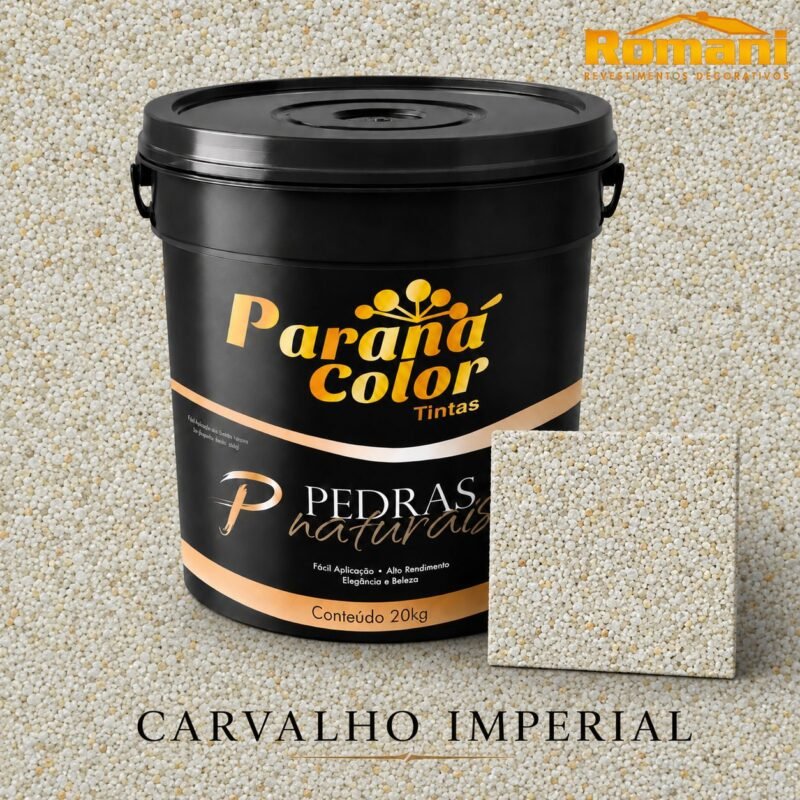 9622e5fa-66c5-422c-81c8-9c4fb7583596 REVESTIMENTO ACRILICO PEDRAS NATURAIS 20KG CARVALHO IMPERIAL PARANA COLOR