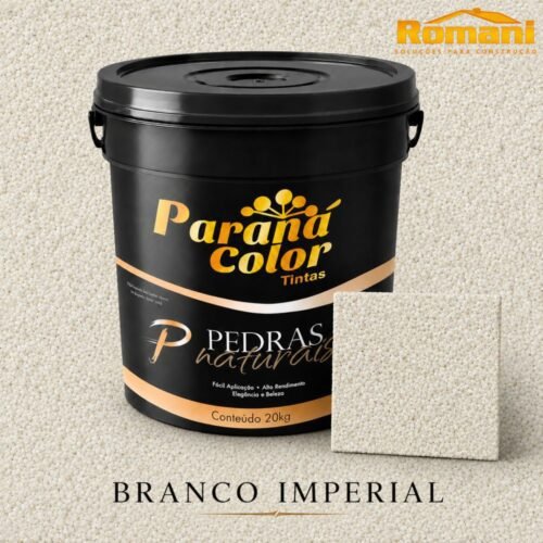 REVESTIMENTO ACRILICO PEDRAS NATURAIS 20KG BRANCO IMPERIAL PARANA COLOR