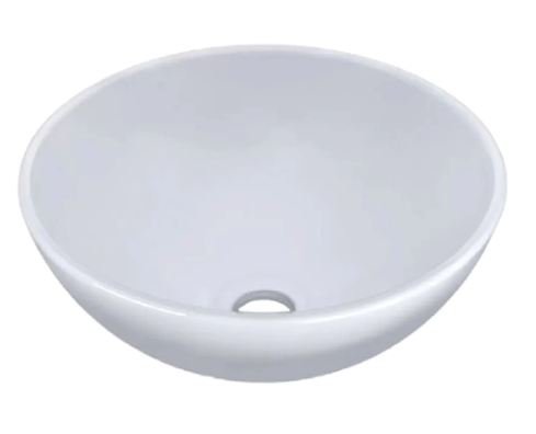 CUBA DE LOUÇA REDONDA 40X15 BRANCA LEMI