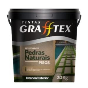 f33d460f-5885-46db-8ee8-6b2dd7779af2 REVESTIMENTO ACRILICO PEDRAS NATURAIS PARA PISOS DRENANTE GRAFFTEX 20KG CORES