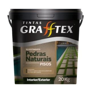 REVESTIMENTO ACRILICO PEDRAS NATURAIS PARA PISOS DRENANTE GRAFFTEX 20KG CORES
