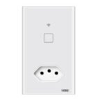 9354d8e8-956b-4733-98f9-7e909b5a47d5 INTERRUPTOR 1 TECLA TOUCH + TOM 2P+T 10A WI-FI BRANCA 4X2 FAME 4669