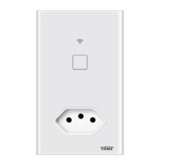9354d8e8-956b-4733-98f9-7e909b5a47d5 INTERRUPTOR 1 TECLA TOUCH + TOM 2P+T 10A WI-FI BRANCA 4X2 FAME 4669