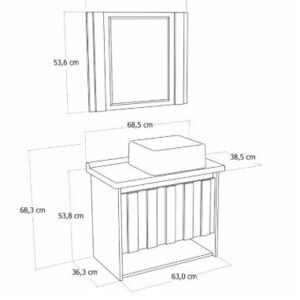 f9c4b611-d555-40e0-9404-bbb49ff2d833 KIT GABINETE + ESPELHEIRA + CUBA QUINTO TREVISO 63CM RORATO