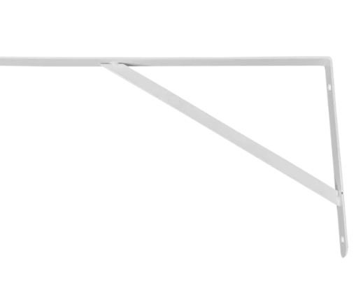 SUPORTE MAO FRANCESA P/ PRETELEIRA 2MM 30CM BRANCO BARICAR 1543