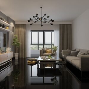 PORCELANATO RT DELTA BLACK NERO POLIDO 60X120 (2,88)
