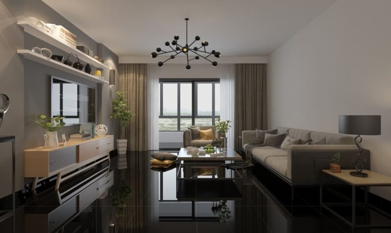 PORCELANATO RT DELTA BLACK NERO POLIDO 60X120 (2,88)