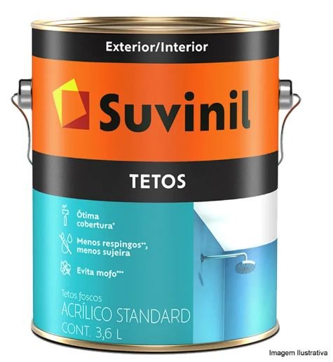 TINTA ACRILICA TETOS BRANCO NEVE 3,6L BRANCO NEVE SUVINIL