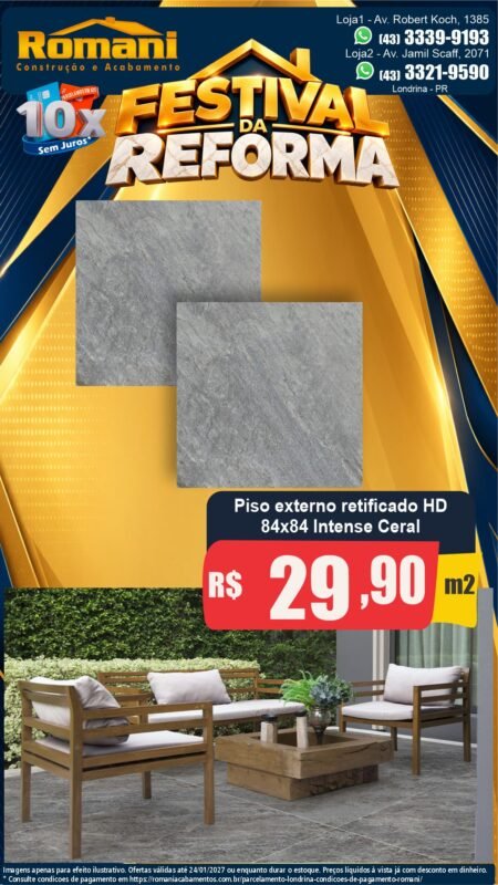 Stories Piso Intense 84x84 Ceral — Festival da Reforma Romani